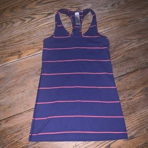 IVIVA stripe racerback blue tank top/12